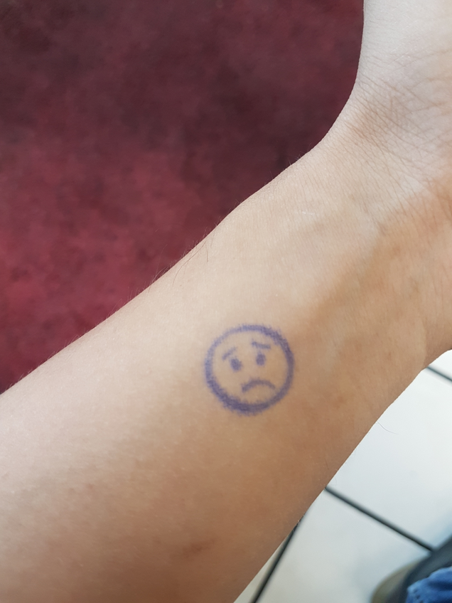 They seriously used this as the re-entry stamp